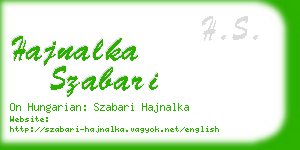 hajnalka szabari business card